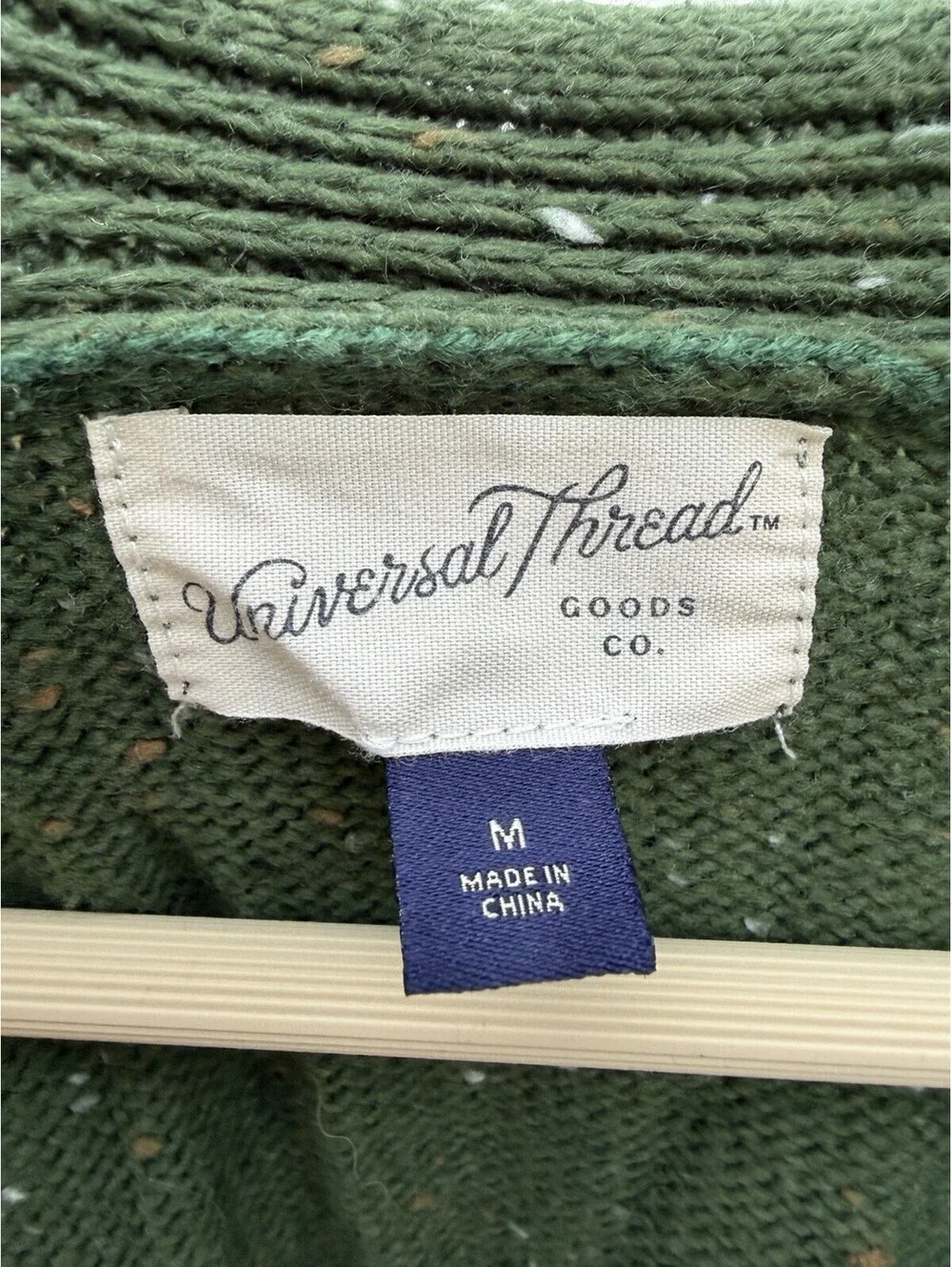 Universal Thread Forest Green Vintage Style Pocket Front Button Cardigan Size M